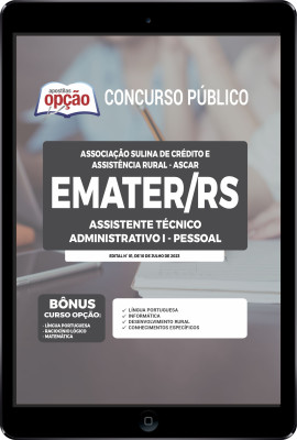 Apostila EMATER-RS em PDF - Assistente Técnico Administrativo I - Pessoal