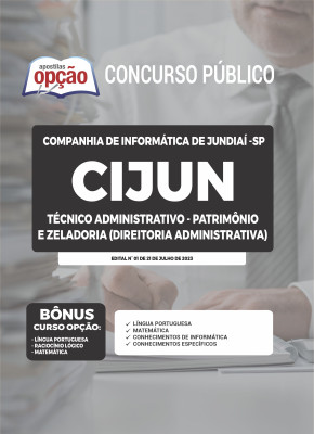 Apostila CIJUN-SP - Técnico Administrativo Júnior - Patrimônio e Zeladoria (Diretoria Administrativa)