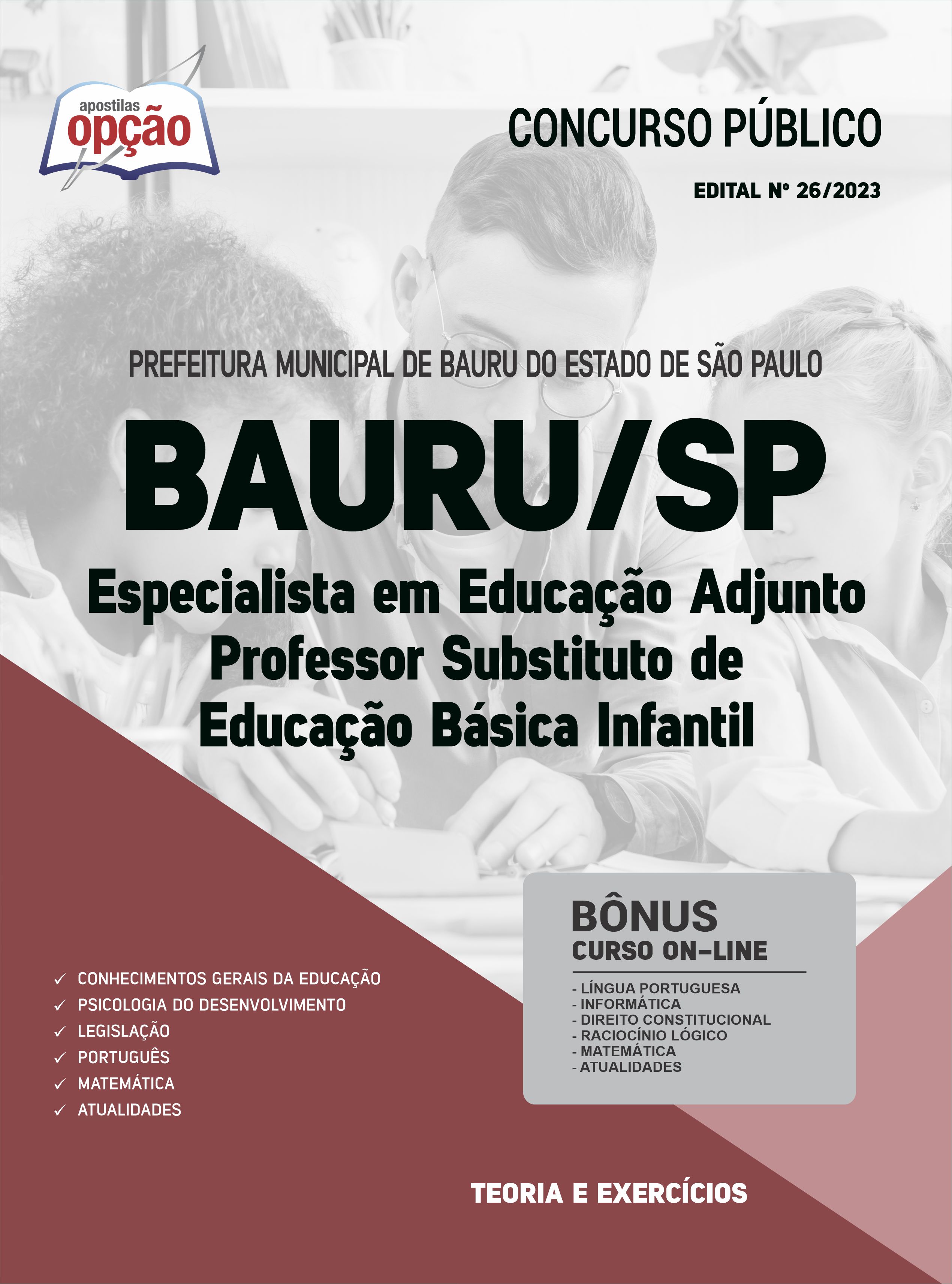 Provimento Efetivo Concursos - Apostila DAE Bauru SP Agente Operacional  Serviços Gerais Ano 2022