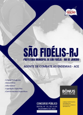 Apostila Prefeitura de São Fidelis - RJ 2024 - Agente de Combate às Endemias - ACE