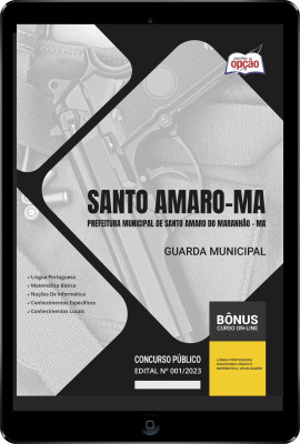 Apostila Prefeitura de Santo Amaro - MA em PDF - Guarda Municipal 2024