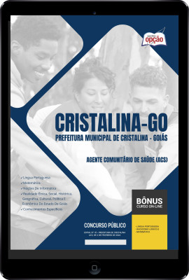 Apostila Prefeitura de Cristalina - GO em PDF - Agente Comunitário de Saúde (ACS) 2024
