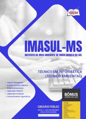 Apostila IMASUL-MS 2024 - Técnico em Informática (Técnico Ambiental)