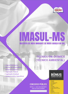 Apostila IMASUL-MS em PDF - Técnico em Química (Técnico Ambiental) 2024