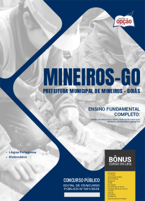 Apostila Prefeitura de Mineiros - GO em PDF - Ensino Fundamental Completo 2024