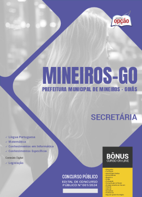 Apostila Prefeitura de Mineiros - GO em PDF - Secretária 2024