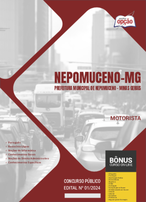 Apostila Prefeitura de Nepomuceno - MG em PDF - Motorista 2024