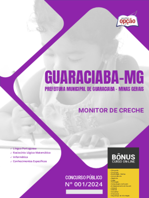Apostila Prefeitura de Guaraciaba - MG 2024 - Monitor de Creche