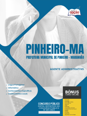 Apostila Prefeitura de Pinheiro - MA em PDF - Agente Administrativo 2024