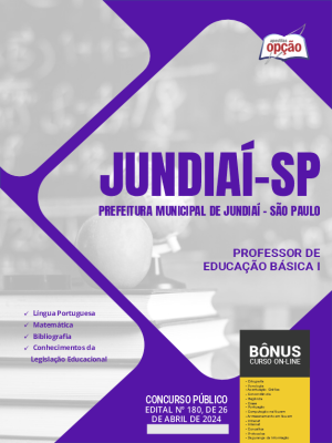 Apostila Prefeitura de Jundiaí - SP em PDF - Professor de Educação Básica I 2024
