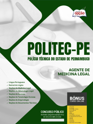 Apostila POLITEC-PE em PDF - Agente de Medicina Legal 2024