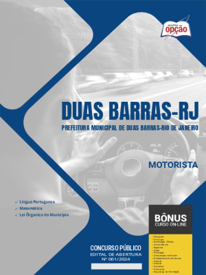 Apostila Prefeitura de Duas Barras - RJ em PDF - Motorista 2024