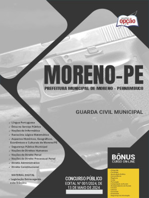 Apostila Prefeitura de Moreno - PE 2024 - Guarda Civil Municipal