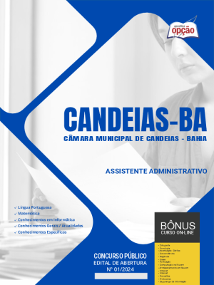 Apostila Câmara de Candeias - BA 2024 - Assistente Administrativo