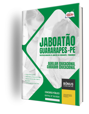 Apostila Prefeitura de Jaboatão dos Guararapes - PE 2024 - Auxiliar Educacional - Cuidador Educacional