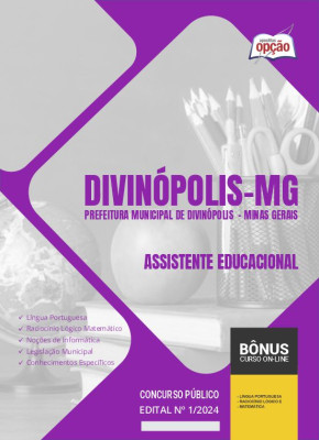 Apostila Prefeitura de Divinópolis - MG 2024 - Assistente Educacional