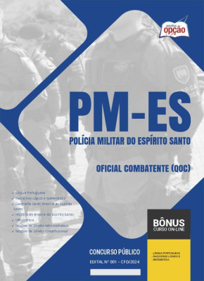 Apostila PM-ES em PDF - Oficial Combatente (QOC) 2024