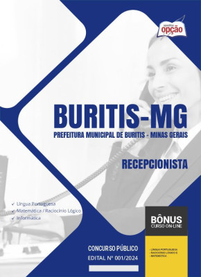 Apostila Prefeitura de Buritis - MG em PDF - Recepcionista 2024
