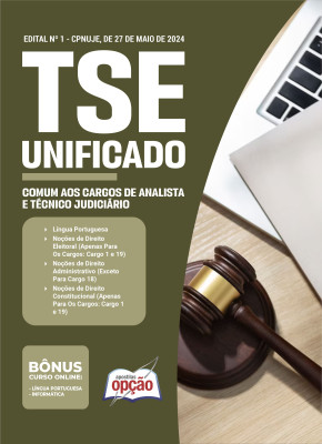 Apostila TSE Unificado em PDF - Comum aos Cargos de Analista e Técnico Judiciário 2024