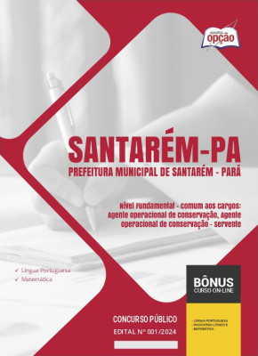 Apostila Prefeitura de Santarém - PA em PDF - Nível Fundamental - Comum aos Cargos 2024