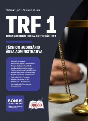 Apostila TRF1 em PDF - Técnico Judiciário - Área Administrativa 2024