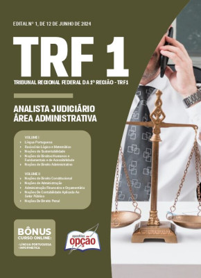 Apostila TRF1 em PDF - Analista Judiciário - Área Administrativa 2024