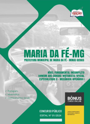 Apostila Prefeitura de Maria da Fé - MG 2024 - Nível Fundamental Incompleto