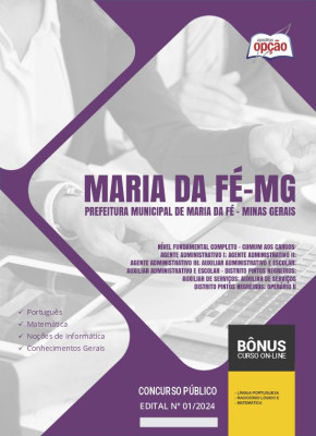 Apostila Prefeitura de Maria da Fé - MG 2024 - Nível Fundamental Completo