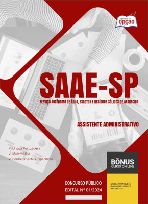 Apostila SAAE Aparecida em PDF - Assistente Administrativo 2024