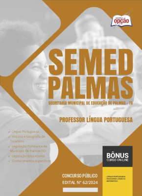 Apostila SEMED Palmas - TO 2024 - Professor Língua Portuguesa