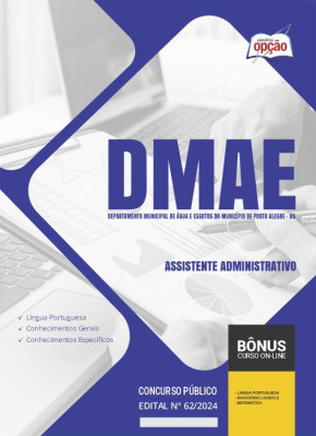 Apostila DMAE Porto Alegre - RS em PDF - Assistente Administrativo 2024