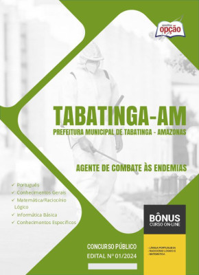 Apostila Prefeitura de Tabatinga - AM em PDF - Agente de Combate às Endemias 2024