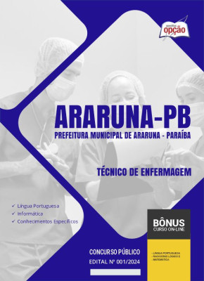 Apostila Prefeitura de Araruna - PB em PDF - Técnico de Enfermagem 2024