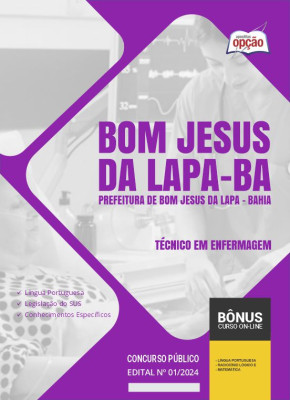 Apostila Prefeitura de Bom Jesus da Lapa - BA 2024 - Técnico em Enfermagem
