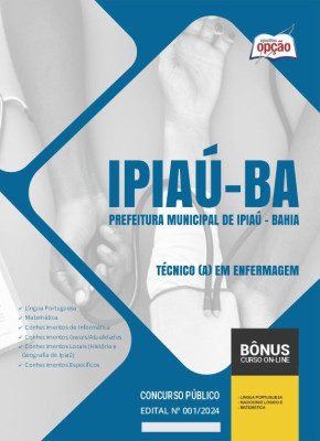 Apostila Prefeitura de Ipiaú - BA em PDF - Técnico(a) em Enfermagem 2024