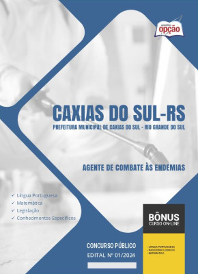 Apostila Prefeitura de Caxias do Sul - RS 2024 - Agente de Combate às Endemias