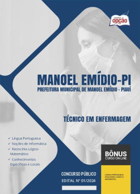 Apostila Prefeitura de Manoel Emídio - PI 2024 - Técnico em Enfermagem