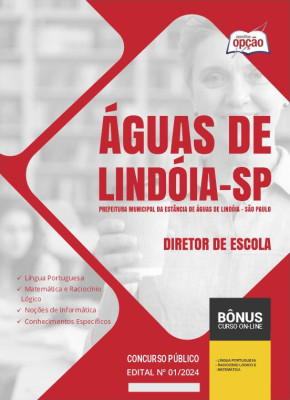 Apostila Prefeitura da Estância de Águas De Lindóia - SP em PDF Diretor de Escola 2024