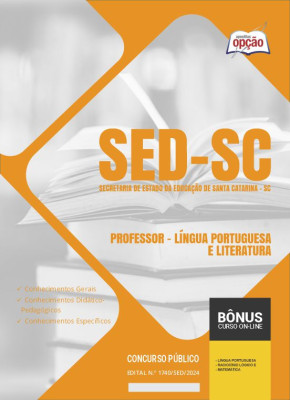 Apostila SED-SC 2024 - Professor - Língua Portuguesa E Literatura