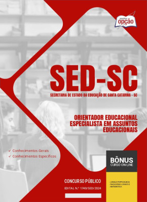 Apostila SED-SC 2024 - Orientador Educacional - Especialista Em Assuntos Educacionais