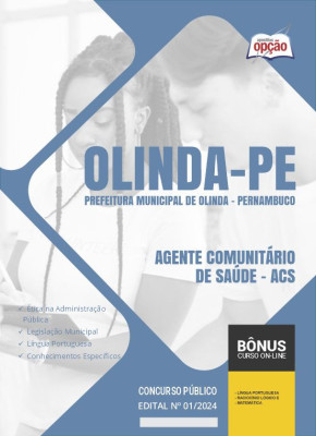 Apostila Prefeitura de Olinda - PE em PDF - Agente Comunitário de Saúde - ACS 2024