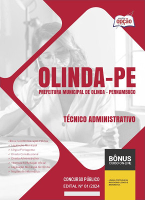 Apostila Prefeitura de Olinda - PE em PDF - Técnico Administrativo 2024