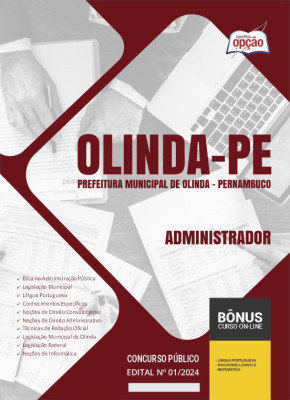 Apostila Prefeitura de Olinda - PE em PDF - Administrador 2024