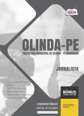 Apostila Prefeitura de Olinda - PE em PDF - Jornalista 2024