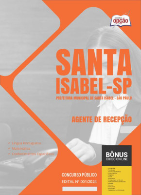 Apostila Prefeitura de Santa Isabel - SP 2024 - Agente de Recepção