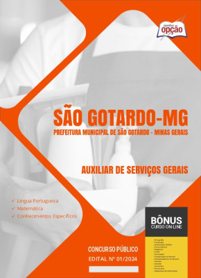 Apostila Prefeitura de São Gotardo - MG 2024 - Auxiliar de Serviços Gerais