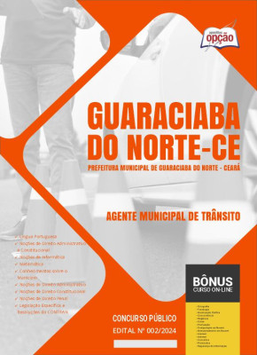 Apostila Prefeitura de Guaraciaba do Norte - CE em PDF - Agente Municipal de Trânsito 2024