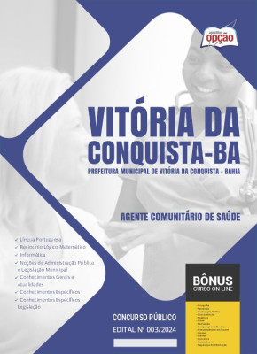 Apostila Prefeitura de Vitória da Conquista - BA em PDF - Agente Comunitário de Saúde  2024