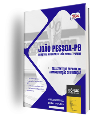 Apostila Prefeitura de João Pessoa - PB 2024 - Assistente de Suporte de Administração de Finanças