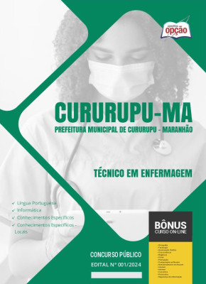 Apostila Prefeitura de Cururupu - MA em PDF - Técnico em Enfermagem 2024